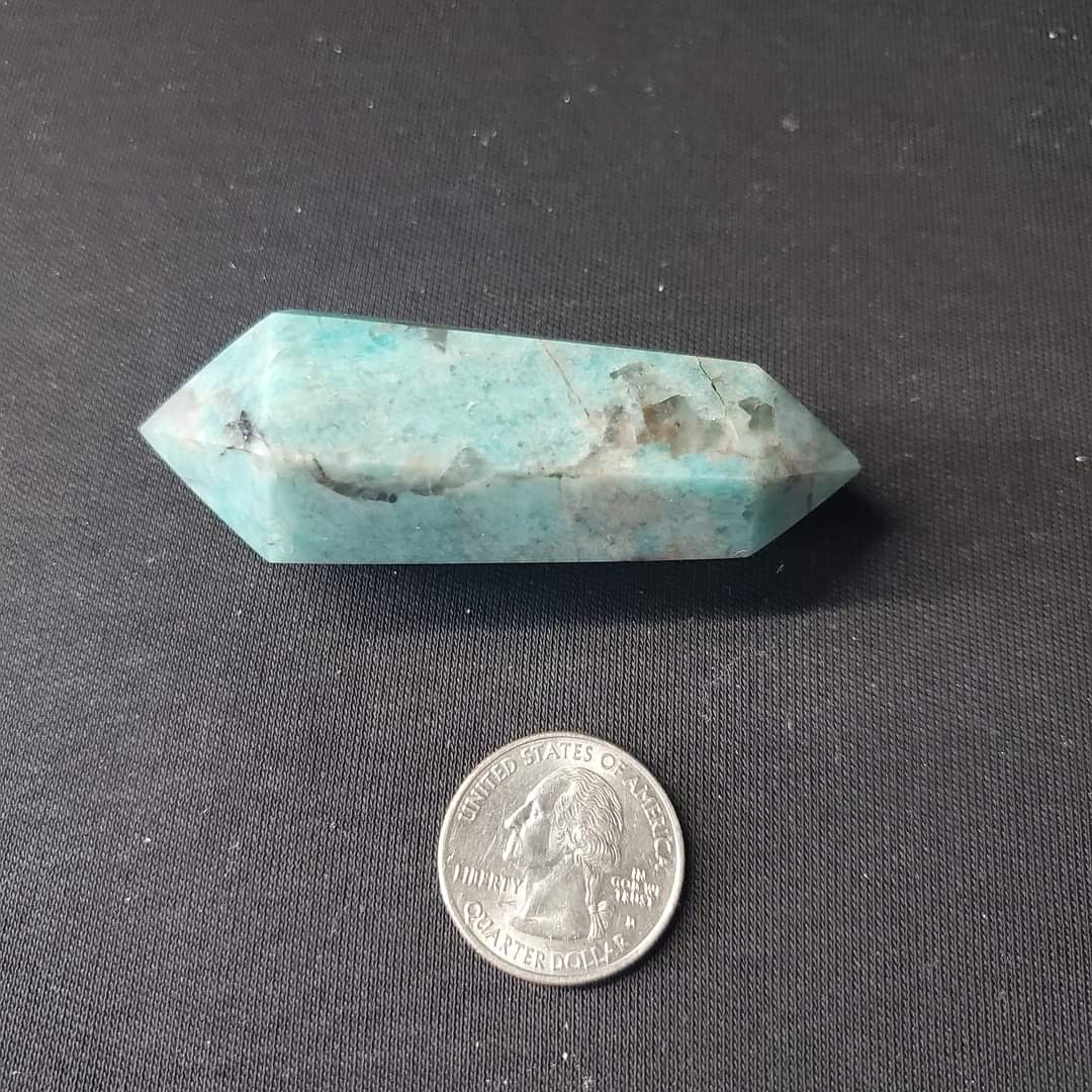 Amazonite double terminated point